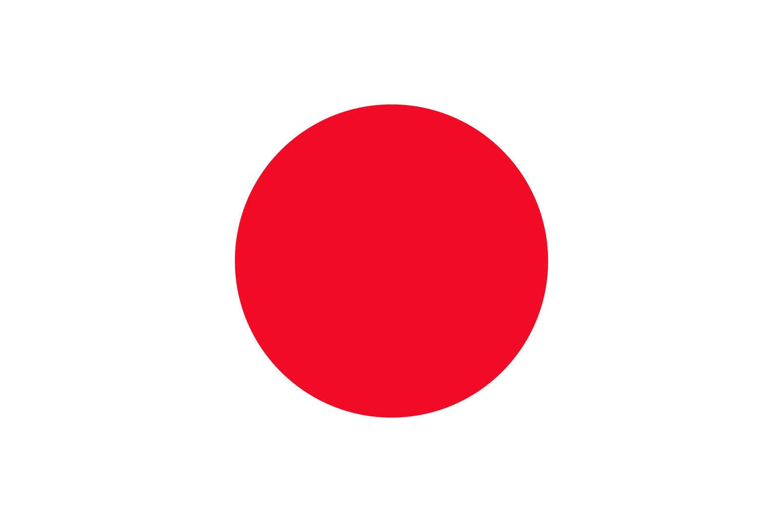 Cutout Image of the Flag of Japan